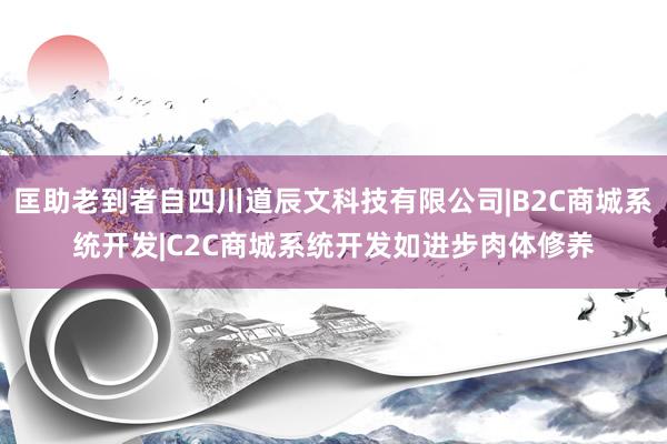 匡助老到者自四川道辰文科技有限公司|B2C商城系统开发|C2C商城系统开发如进步肉体修养
